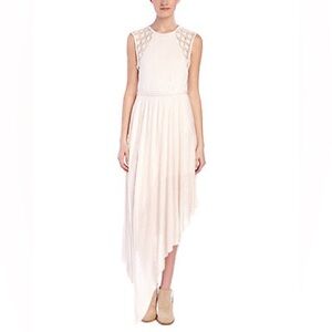 Free People 'Afternoon Delight' Dress Sz S Cream Shell Color Crochet Dress